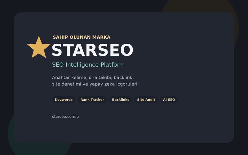 StarSEO marka görseli, SEO istihbarat platformu